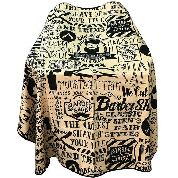 Barber Capes for Men, Hair Cutting Cape with Metal Snap Closure, 100% Polyester - Picture 1 of 8